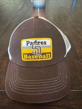 Padres youth Brown & White Trucker Cap